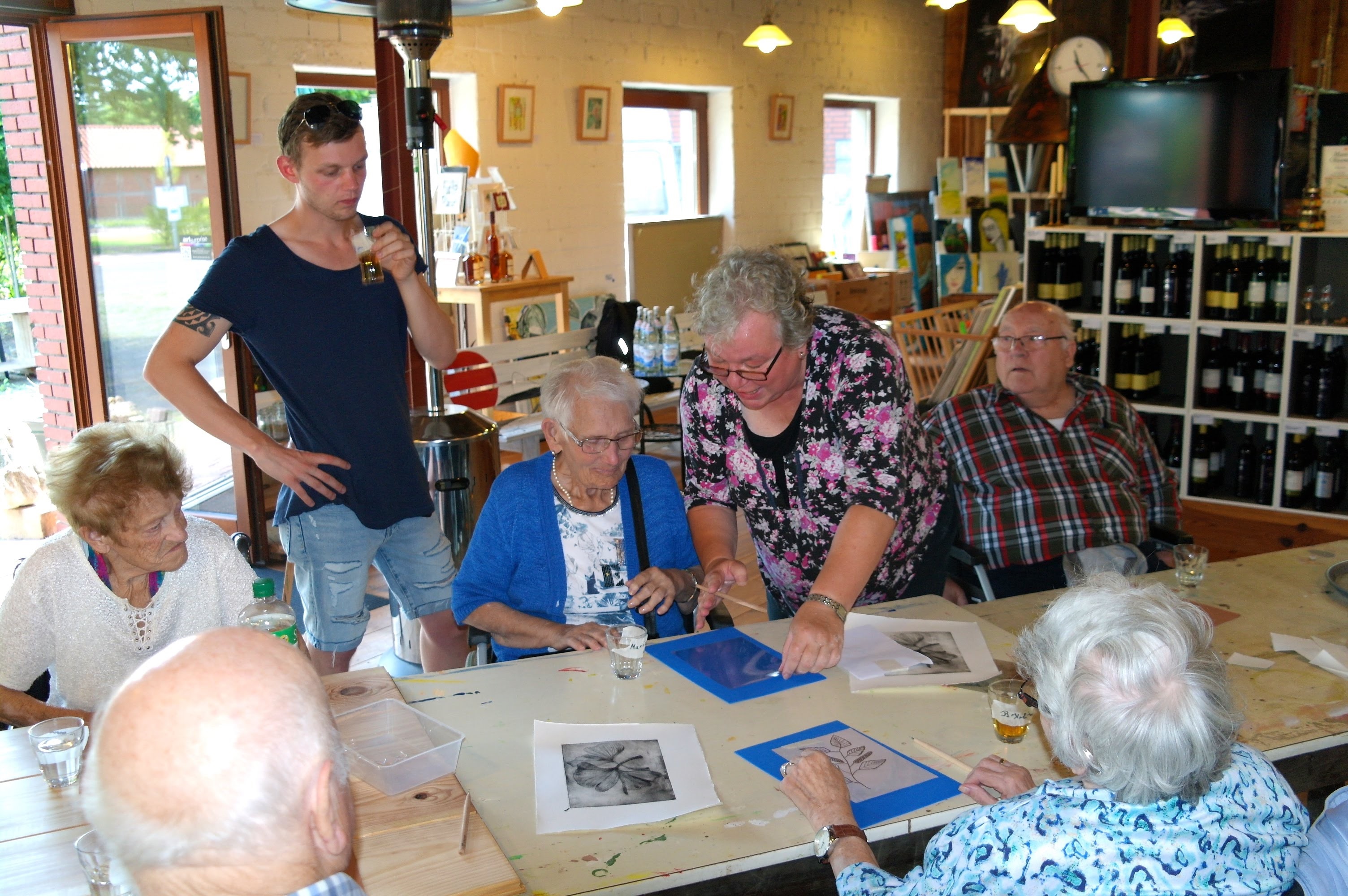 Druckworkshop in Galerie Brücke
